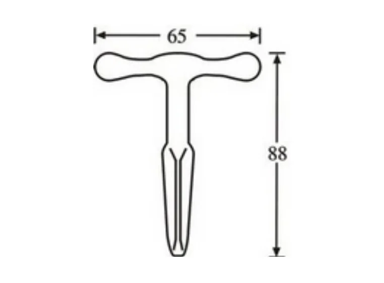 Adam Hall Hardware 1650 K - Square T-Key for 1650/1651 